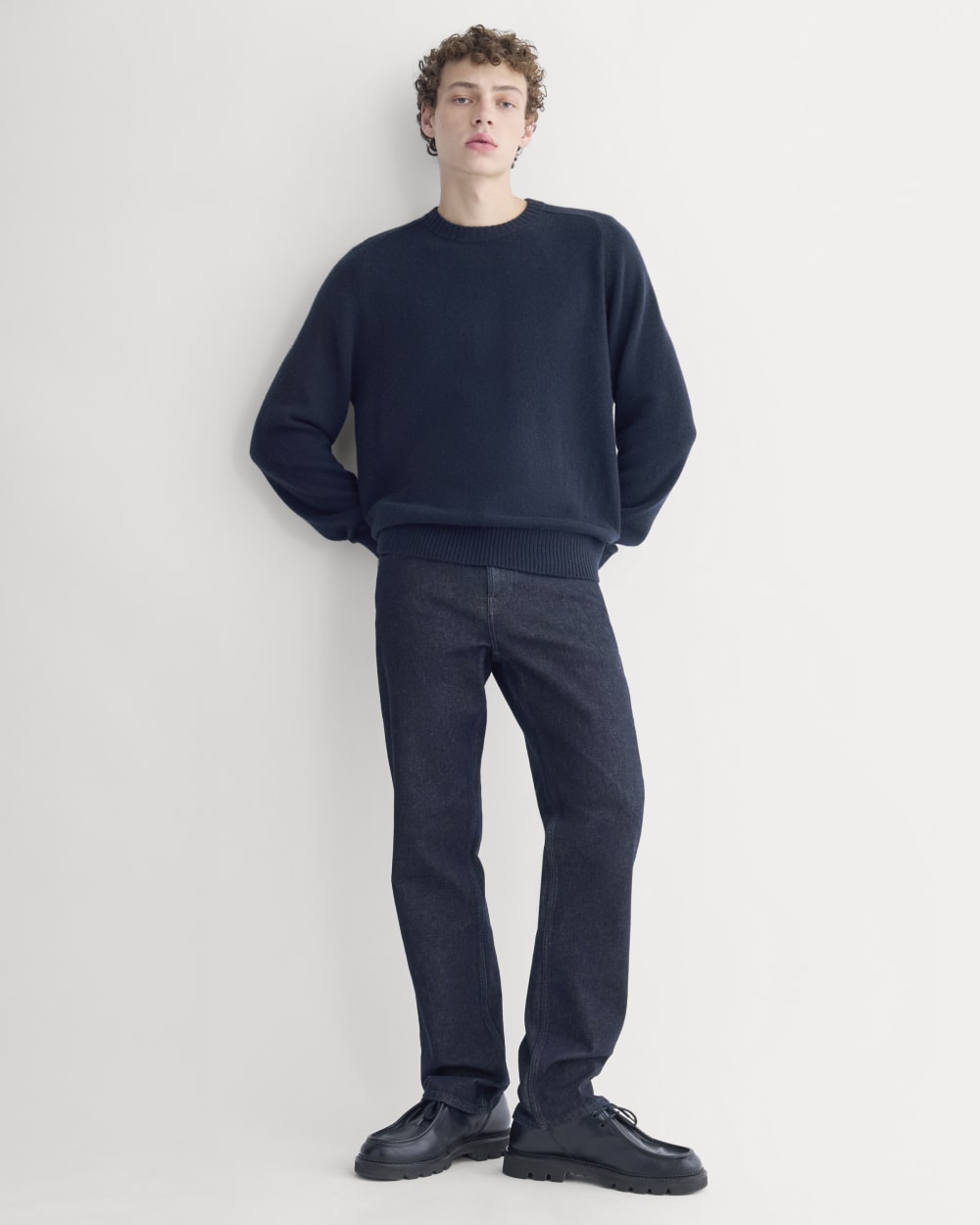 Midweight Cashmere Crew | Navy - Image 3