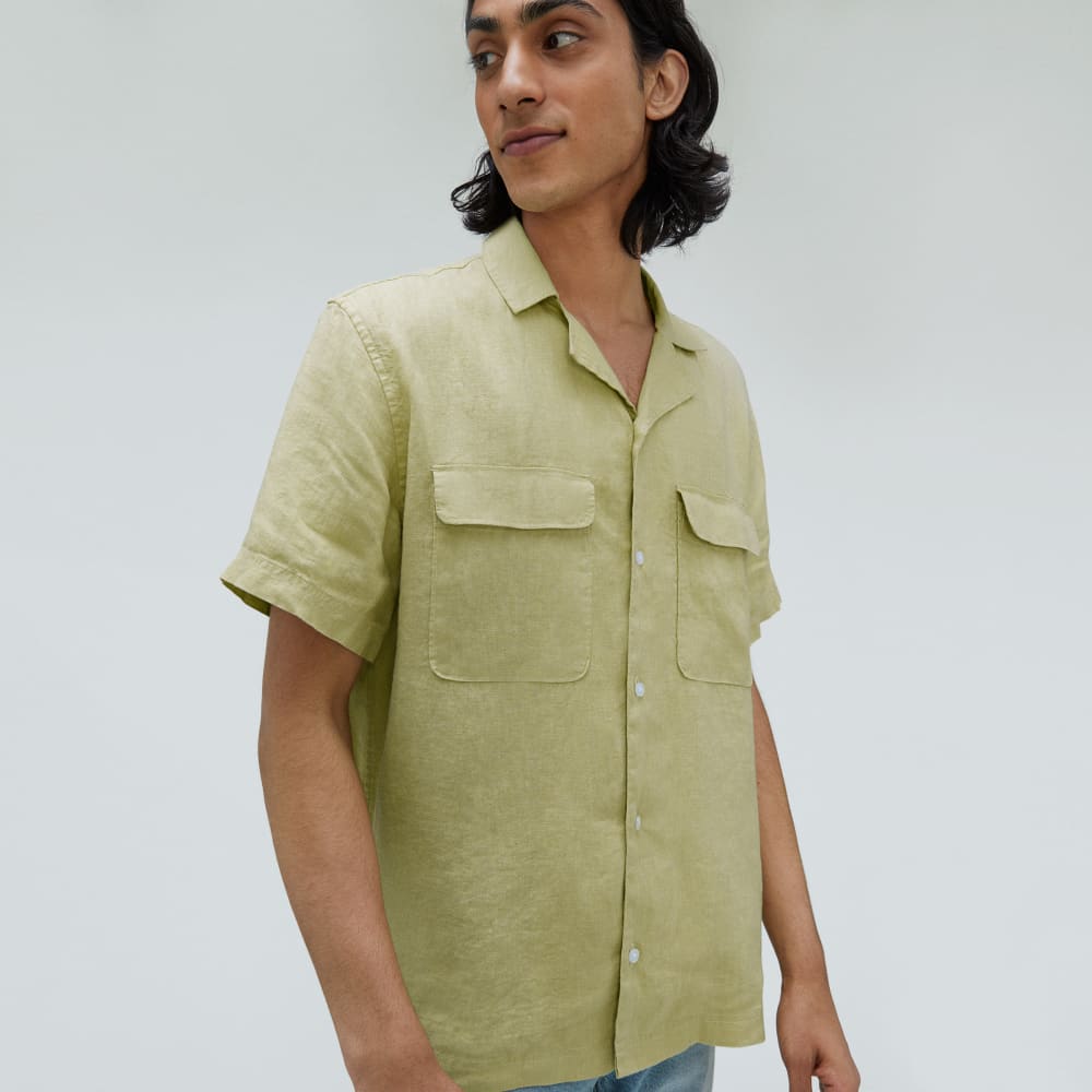 The Resort Shirt in Linen | Leek - Image 5