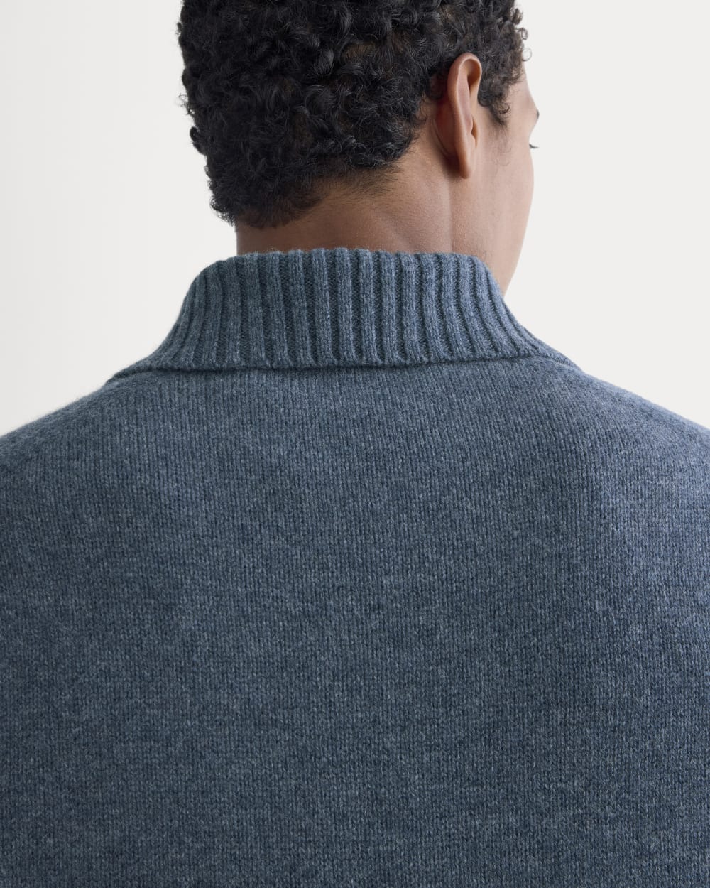 Luxe Merino Quarter-Zip Pullover | Heather Midnight Navy - Image 4