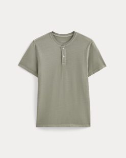 Alternative view of The Essential Organic Garment-Dyed Henley | Seagrass