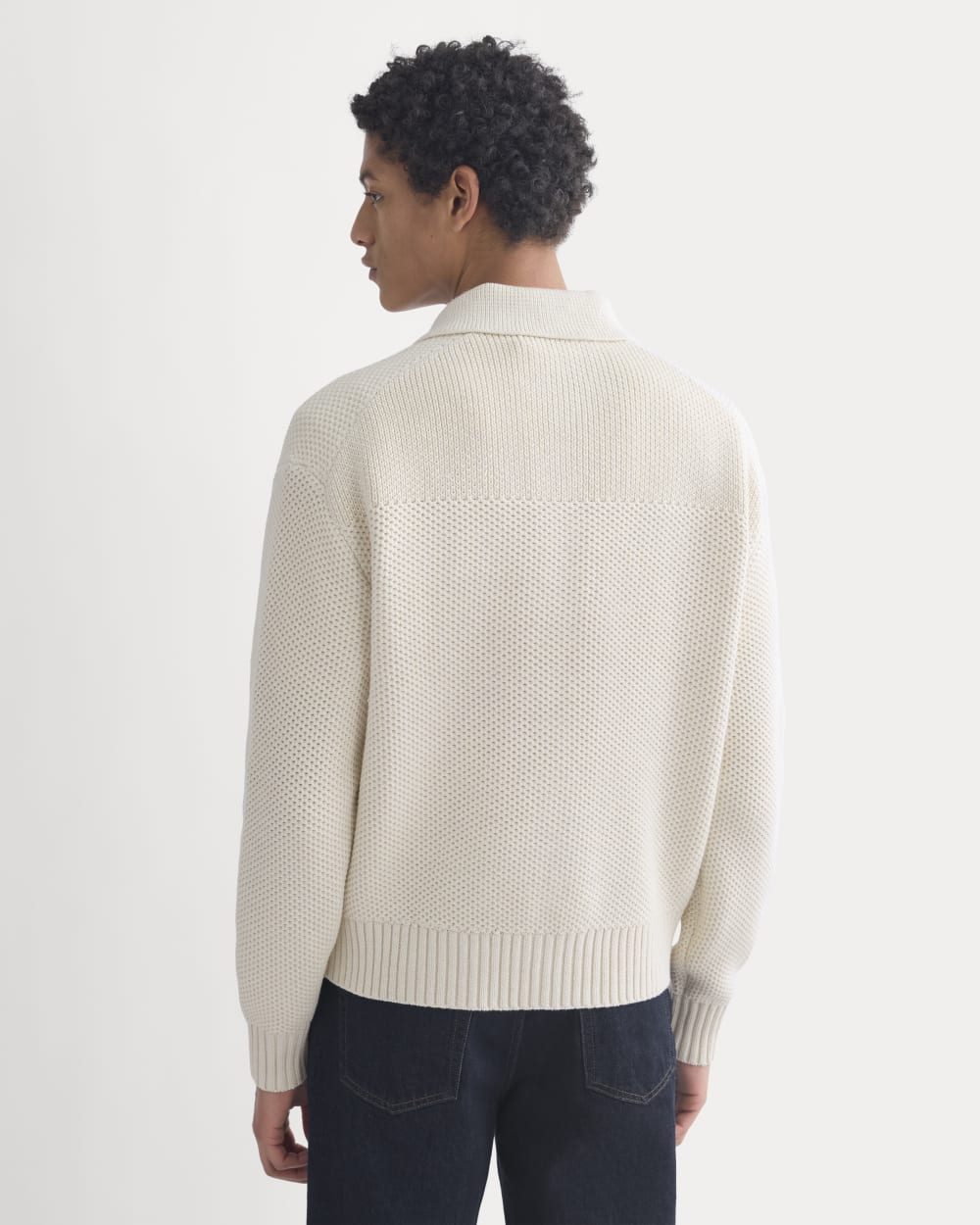 Honeycomb Sweater Jacket | Heathered Oat - Image 5