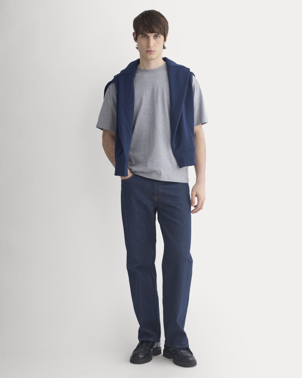 Archive Relaxed-Fit Cotton Crew | Vintage Heather Grey - Image 3